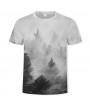 3D Summer Fashion New Smoggy Deep Forest Printing Men's Short-Sleeved T-shirt