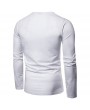 New Man Fashion Casual Full Sleeve Solid Folds Cotton Blend T-Shirt 1260