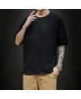 New Summer Men  T Shirt 2021 Fashion Solid T Shirt Mens Oversized Hip Hop Short Sleeve Casual Cotton Mens Streetwear Top Tees