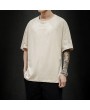 New Summer Men  T Shirt 2021 Fashion Solid T Shirt Mens Oversized Hip Hop Short Sleeve Casual Cotton Mens Streetwear Top Tees