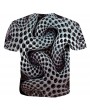 Summer New Men's 3D Geometric Print Short-Sleeved T-shirt