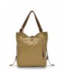 Women Canvas Casual Multifunctional Microfiber Leather Large Capacity Handbag Shoulder Bags Backpack