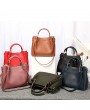 Women Faux Leather Two-piece Set Bucket Bag Handbag Shoulder Bag