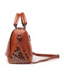 Women Retro Solid Leisure Handbag Faux Leather Crossbody Bag