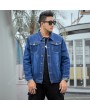 2020 Autumn And Winter Large Size Men's Denim Jacket Wide Prednisone Plus Fertilizer To Increase Men's Simple Denim Jacket