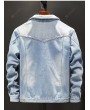 Autumn and Winter Large Size Loose Casual Men's Denim Jacket Washed Lapel Jacket