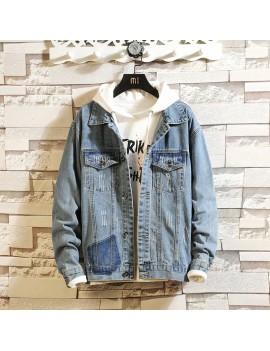 Autumn and Winter Men's Casual Trend Denim Jacket