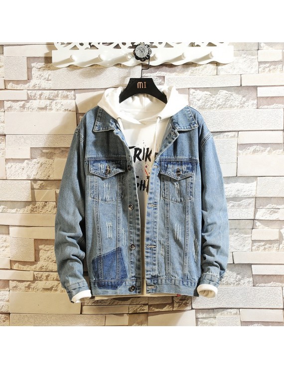 Autumn and Winter Men's Casual Trend Denim Jacket