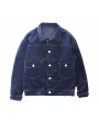 Autumn and Winter Men's Cotton Washed Denim Jacket Fashion Casual Drop Shoulder Coat