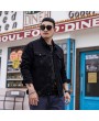 Large Size Classic Washed Men Denim Jacket Wide Prednisone Plus Fertilizer Male Casual Simple Coat