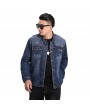 Large Size Men's Spring Men's Letters Printed Denim Jacket Loose Jacket