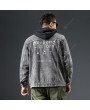 Large Size Printing Large Size Men's Autumn and Winter Loose Denim Stretch Jacket