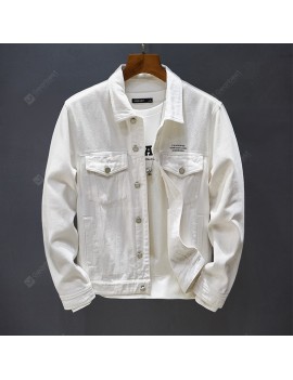 Men's Denim Jacket Autumn Casual Long-sleeved Coat