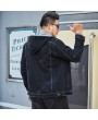 Men's Jacket Large Size Autumn And Winter Male Hooded Denim Jacket Loose Coat