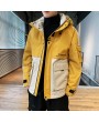 Casual Male Ins Padded Winter Coat Korean Teenagers Warm Japanese Men's Frock Coat