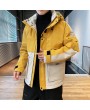 Casual Male Ins Padded Winter Coat Korean Teenagers Warm Japanese Men's Frock Coat