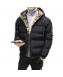 Men's Cotton Hooded Thick Warm Winter Padded Collar Korean Slim Trend Of Cotton-padded Jacket Casual Jacket