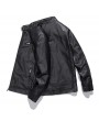 Men's Leather Coat Male Taxi Velvet Warm Autumn And Winter Influx Of Men And Casual Jacket Big Yards