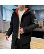 Men's Padded Winter Jacket Warm Korean Version Of Casual Loose Cotton Hooded Frock Coat Japanese