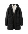 Winter Men's Mid-length Cotton Coat Thicken Warm Large Size Padded Jacket for Couple