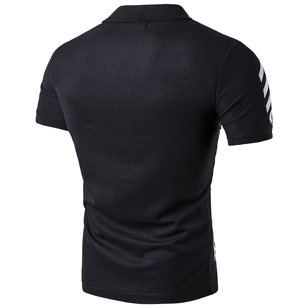 Men Shirt Spandex Stretchy  Summer   Tops Camisa Masculina- Black M