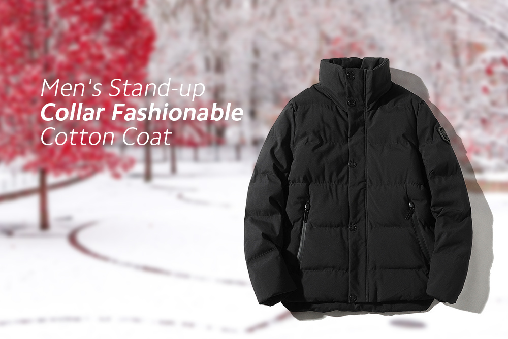 Winter Tide Men's Warm Fashion Simple Cotton Coat